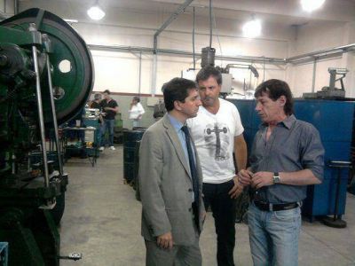 Germ�n Maldonado recorri� las instalaciones de "Leo autopartes"