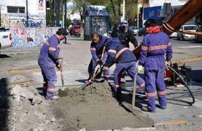 Hormigonado de baches en distintas arterias