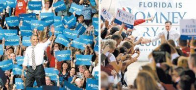 Dos modelos se enfrentan en un re�ido comicio en los Estados Unidos