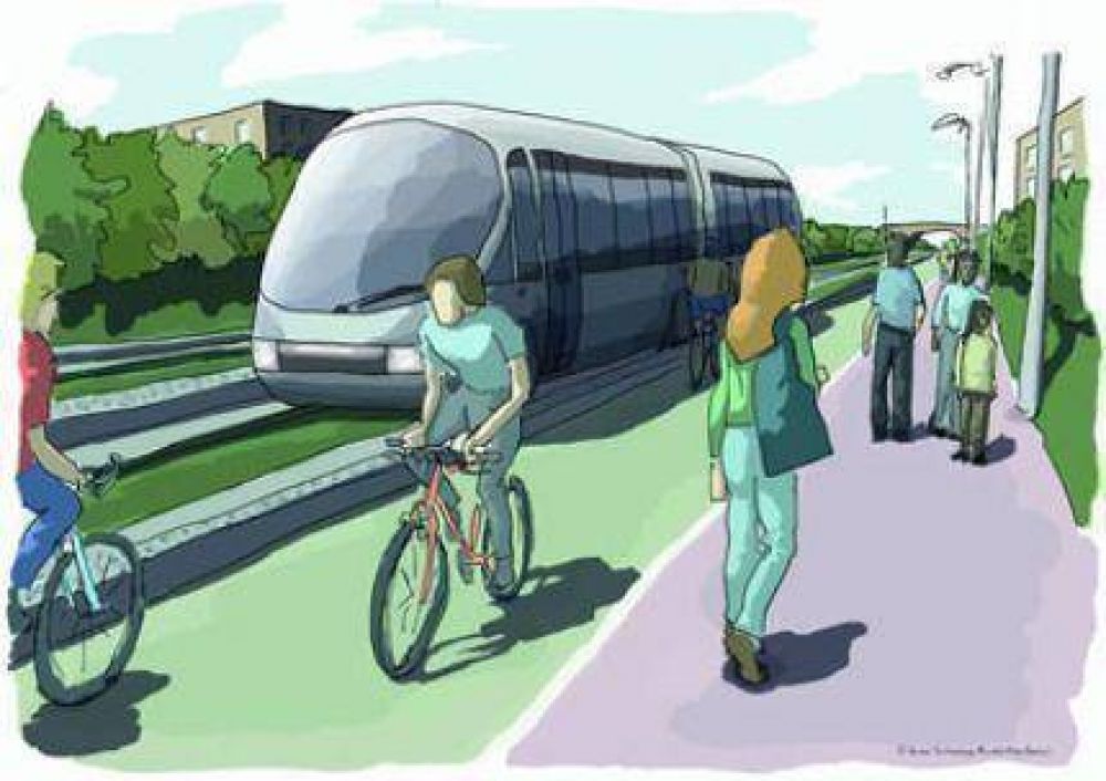 Baragiola impulsa el corredor verde y ciclovia a lo largo de las v�as del Ferrocarril