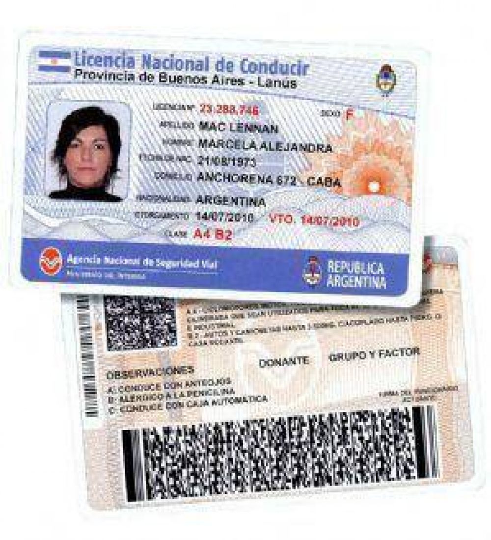 "Las personas que renovaron el carnet de conducir y a�n no lo recibieron, no ser�n multadas"