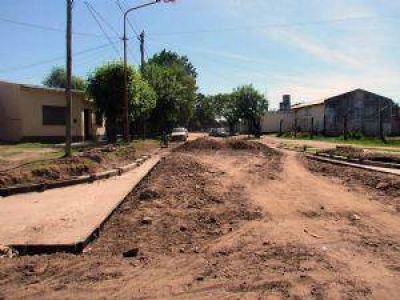 Avanzan los trabajos de cord�n cuneta