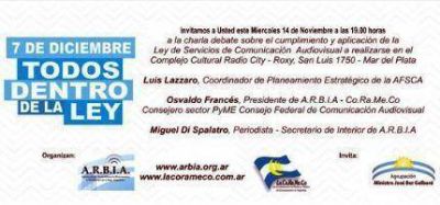 ARBIA recorre el pa�s militando el 7D y el 14 debate en Mar del Plata