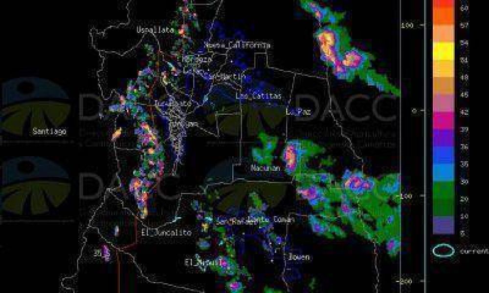 Cay� granizo en San Rafael y fuertes tormentas azotan el sur y este provincial 