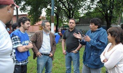 Larroque y Cabandi� recorrieron la zona de la Capital afectada por la tormenta