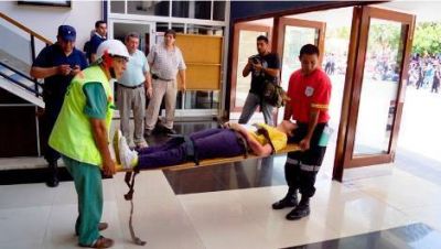 Simulacro de Terremoto en el Cine Teatro Catamarca