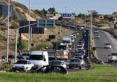 El ca�tico tr�nsito de la Ruta 7 