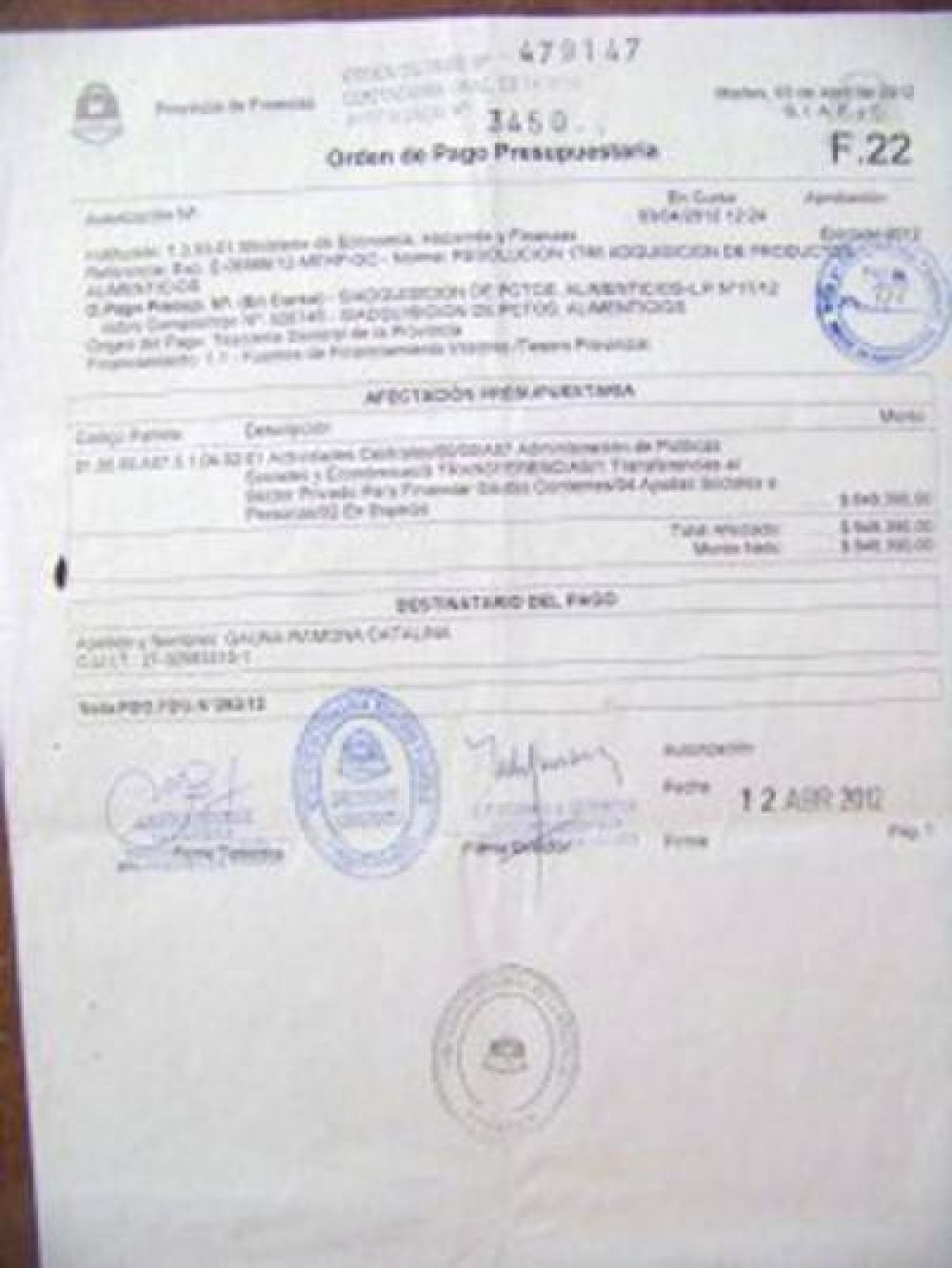 Acusan a Cabrera de utilizar un testaferro para vender al Estado