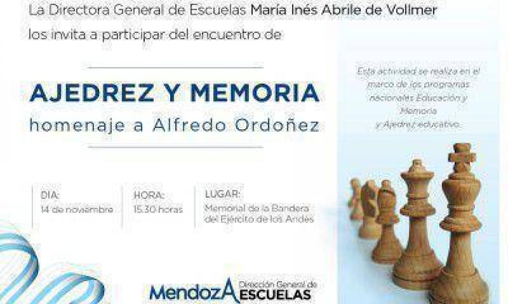Este mi�rcoles se realizar� un encuentro de "Ajedrez y Memoria" 