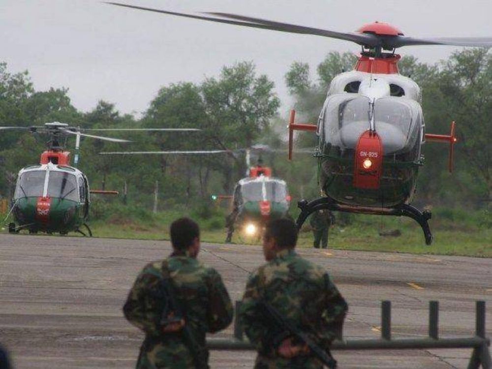Berni sobrevol� la zona norte y se fue sin anuncios