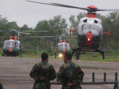 Berni sobrevol� la zona norte y se fue sin anuncios