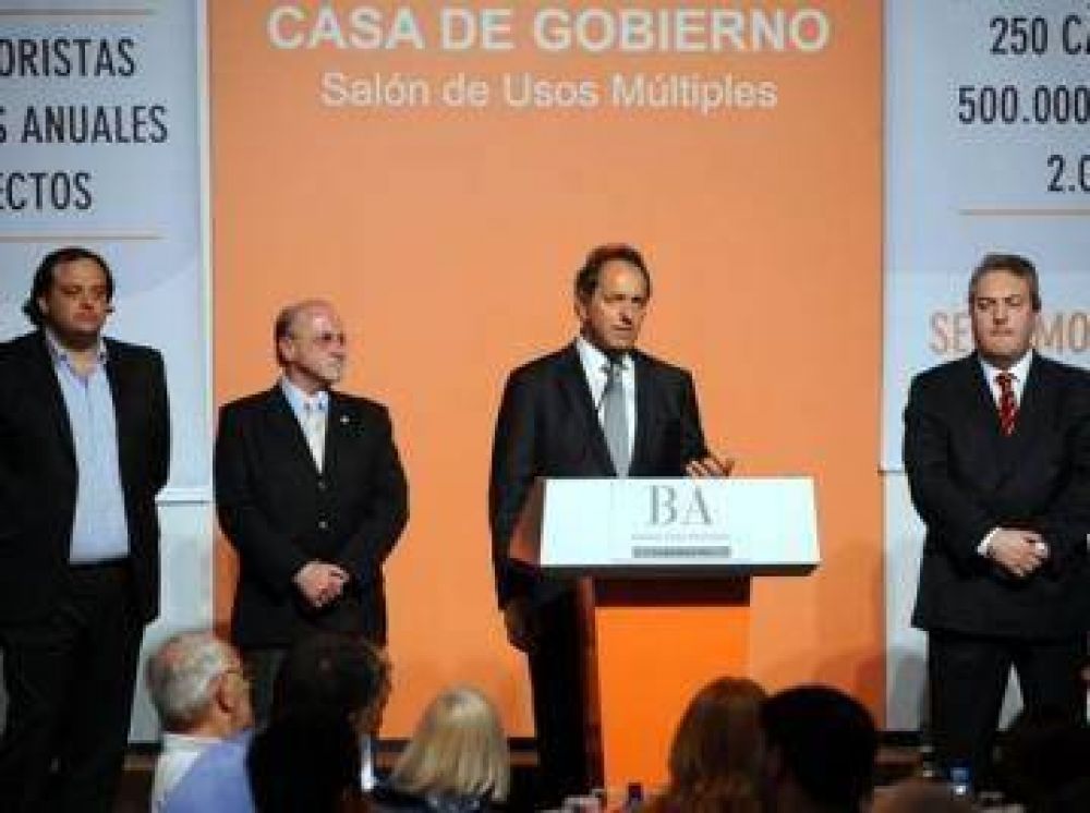 Miembros de la C�mara Econ�mica, reunidos con Scioli