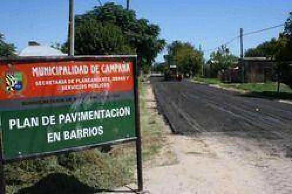 En el barrio Las Acacias Contin�an las obras de asfalto 