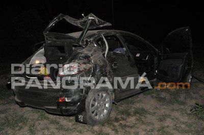 Violento vuelco sobre Ruta 9 deja dos heridos graves 