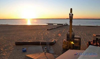 Playas: est�n las ca�er�as s�lo resta el arribo de la draga