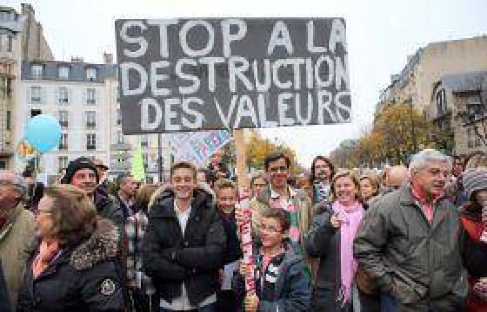 Jornada contra el matrimonio gay en Francia
