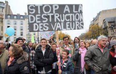 Jornada contra el matrimonio gay en Francia