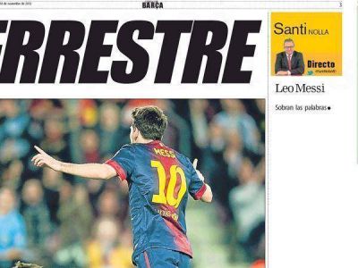 Messi: el d�a que la prensa se qued� sin palabras