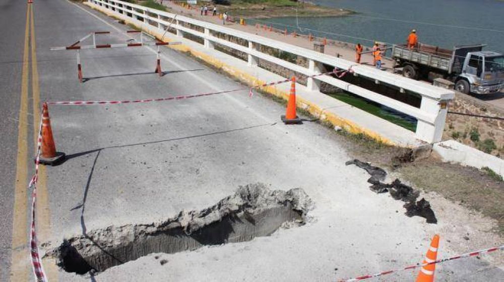 Por un puente roto, cortan por varios d�as la ruta nacional 38
