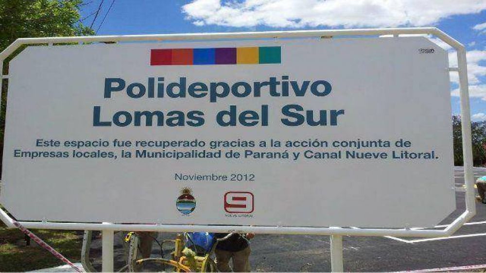 Inauguraron obras en polideportivo de barrio Lomas del Sur