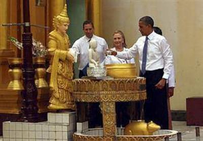 En una visita hist�rica, Obama respald� las reformas de Myanmar