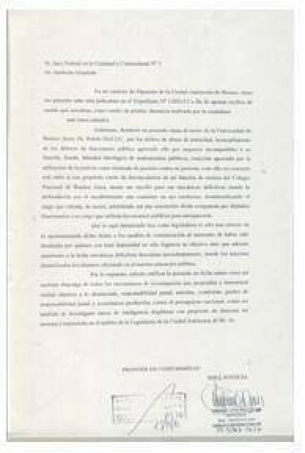 Denuncia contra el Rector de la UBA