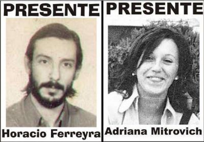 Identificaron restos de Adriana Mitrovich y Horacio Ferreyra en Cementerio Tacanas 