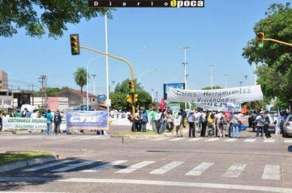 Corte de puente, la postal que dej el paro nacional en Corrientes