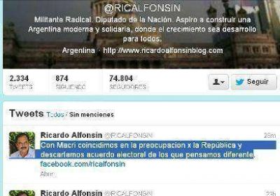 Encuentro Macri-Alfons�n: corriendo los l�mites