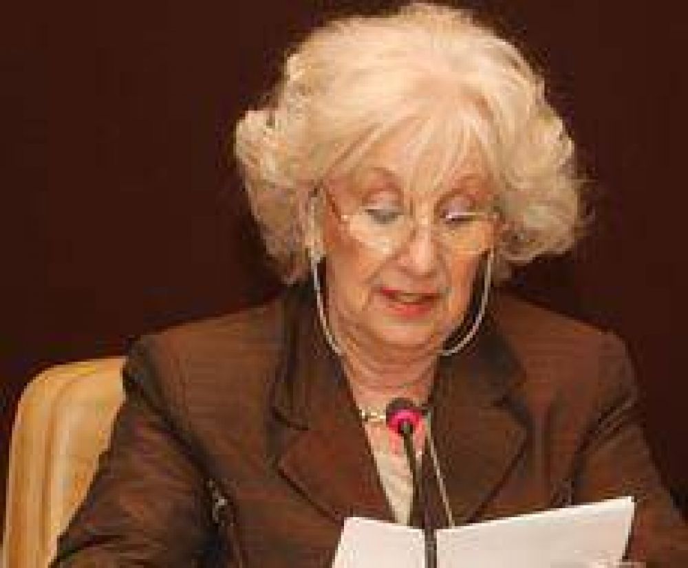 Estela de Carlotto en una Jornada por la Memoria