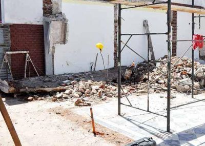 Trabajador de la construcci�n herido por un derrumbe en la zona c�ntrica 