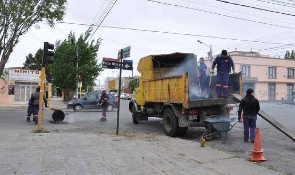 Bacheo en zona c�ntrica y re acondicionamiento en San Benito