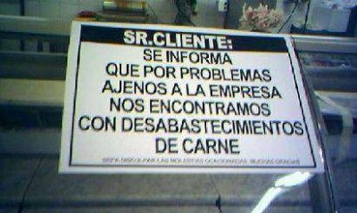 Preocupa un posible desabastecimiento de carnes.