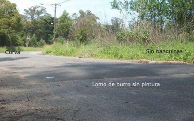 Denuncian �falta de se�alizaci�n de lomos de burros� frente a escuela