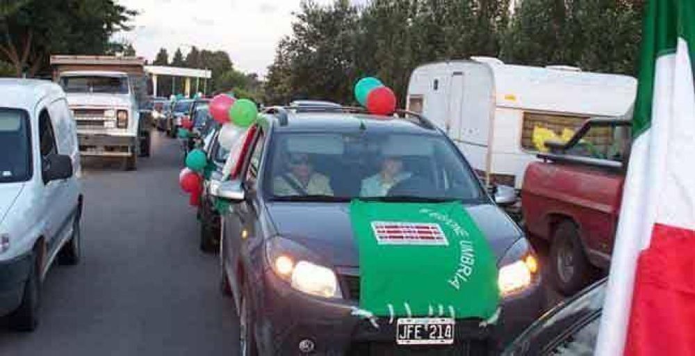 Una caravana de sociedades italianas recorri� las calles de Santa Rosa y Toay 