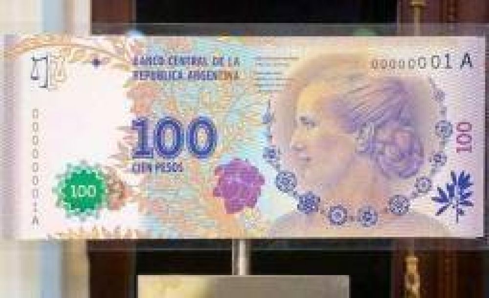 Estn en plena circulacin los billetes de $100 con la imagen de Evita 