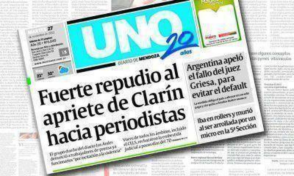 Acerca de la denuncia de Clar�n contra periodistas: el Multimedios Uno y la memoria 