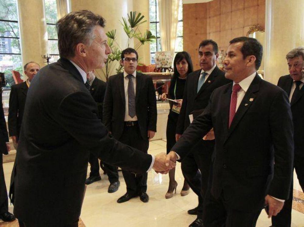 Macri se reuni� con el presidente del Per�, Ollanta Humala