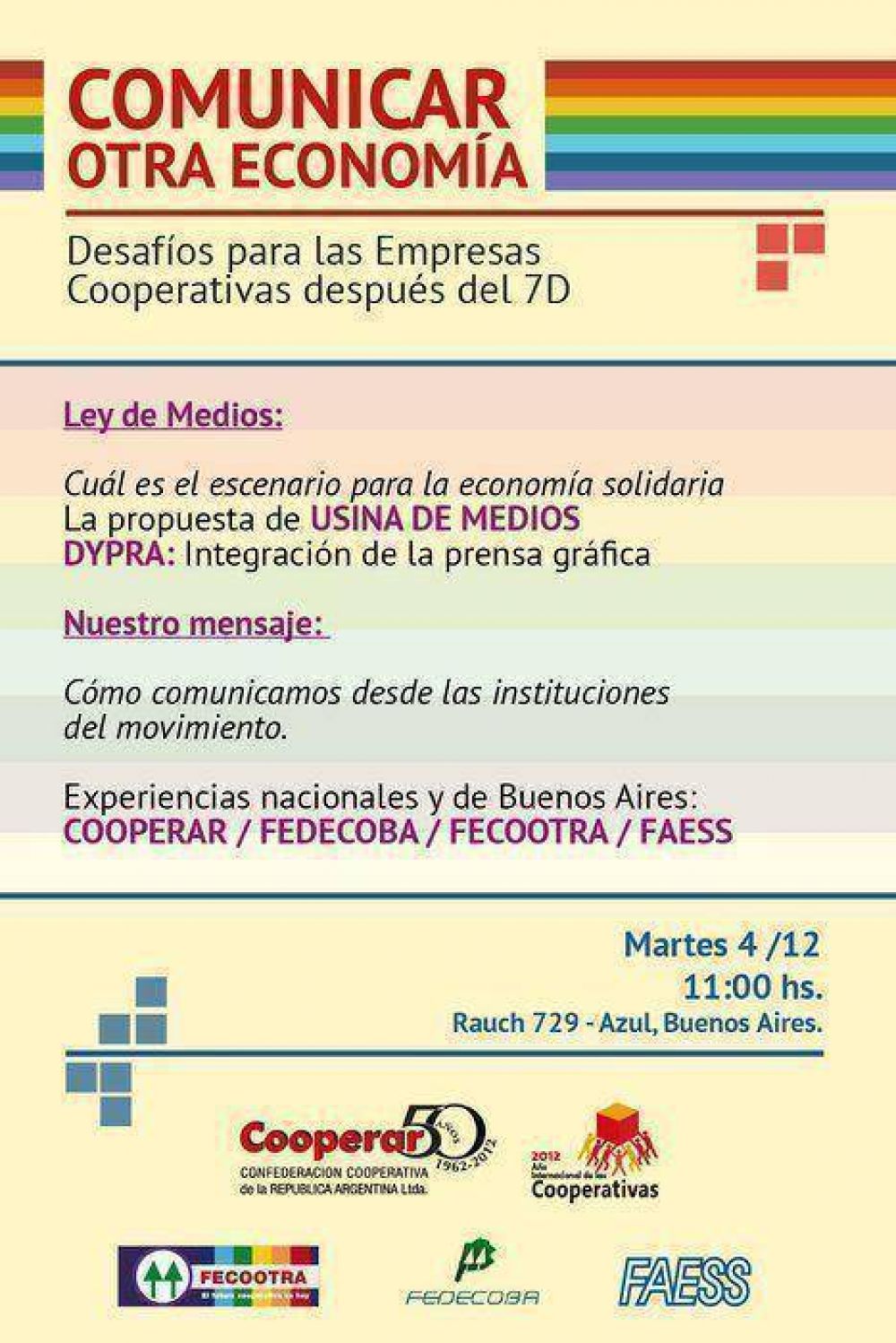Jornada "Comunicar otra econom�a" - Desaf�os despu�s del 7D