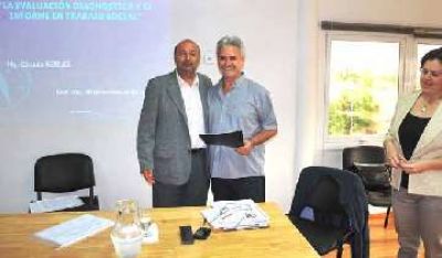 Rainone asisti� a la apertura de una jornada sobre Trabajo Social 