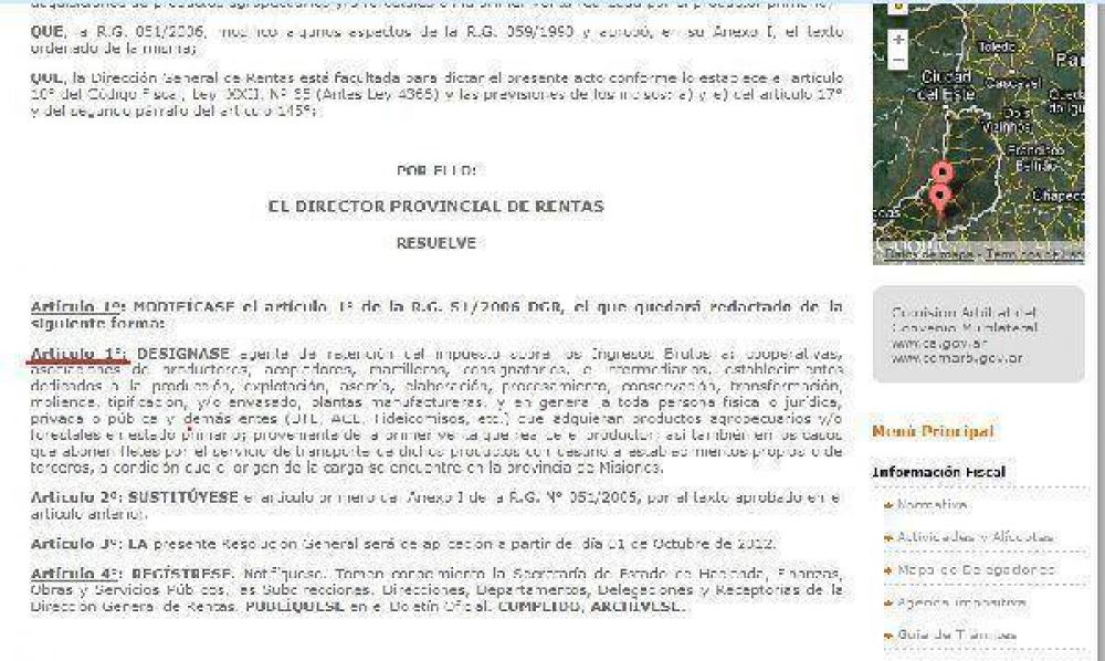 Otro duro golpe a la producci�n misionera 