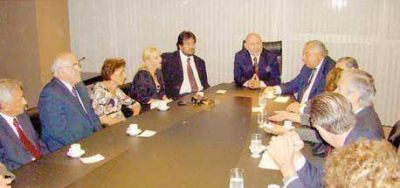 Insfr�n recibi� en Casa de Gobierno a ministros del STJ y magistrados del pa�s que asisten a jornadas jur�dicas.