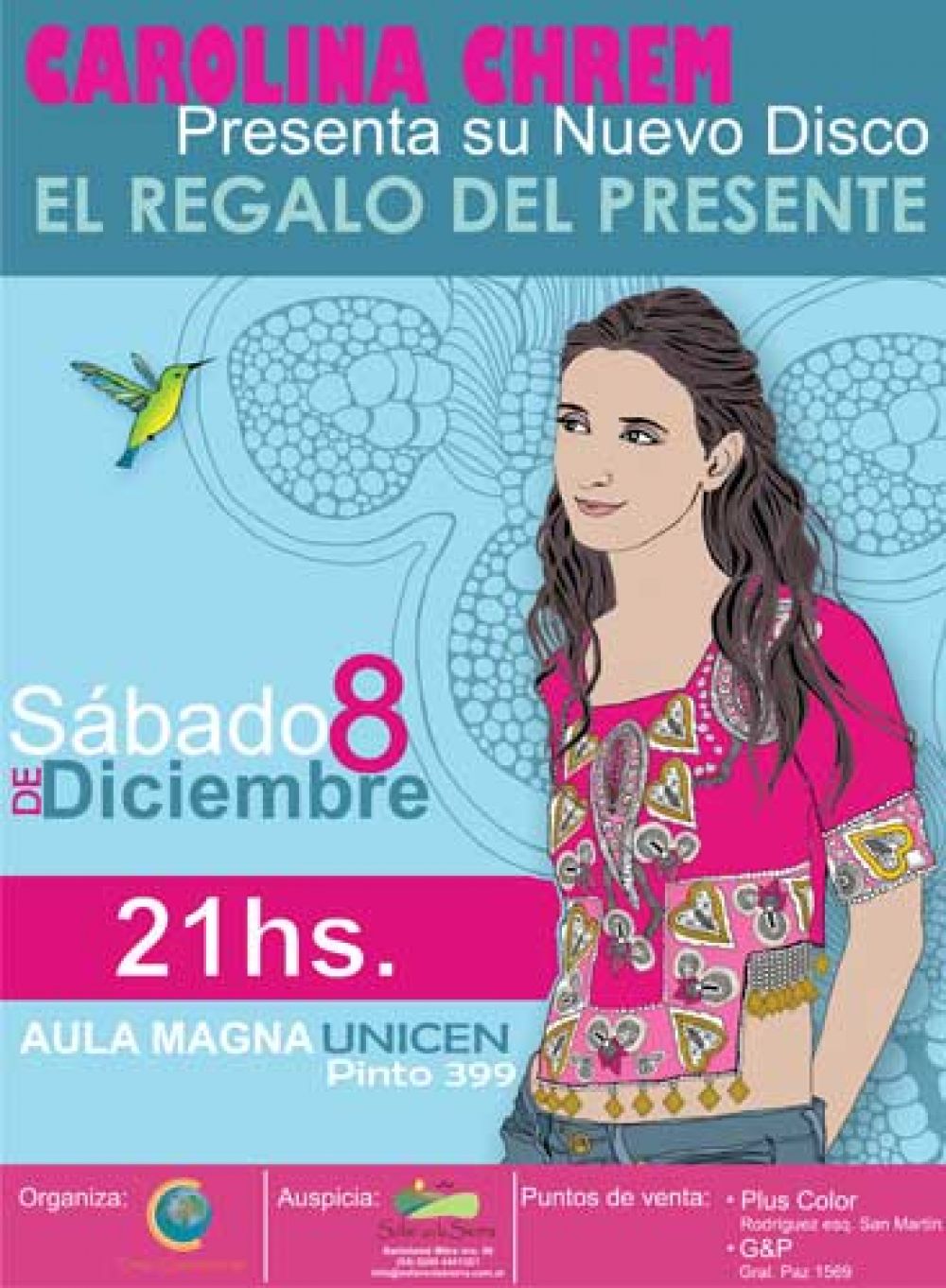 Carolina Chrem presenta en Tandil su nuevo disco "el regalo del presente"