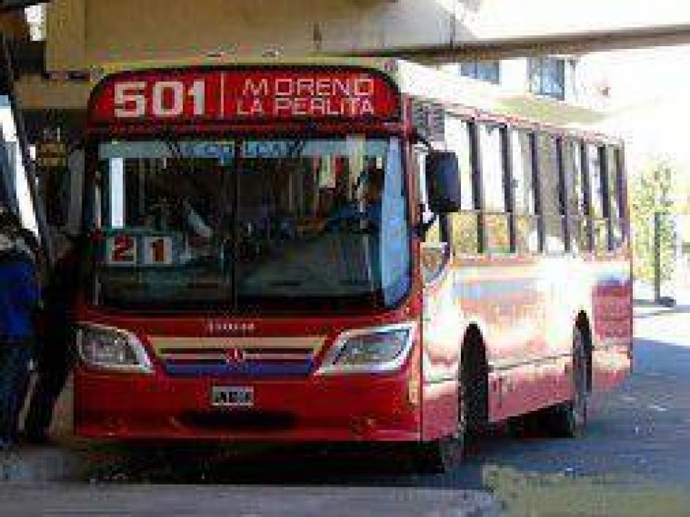 Moreno: Colectiveros de la línea 501 hicieron paro y proponen suspender el turno noche