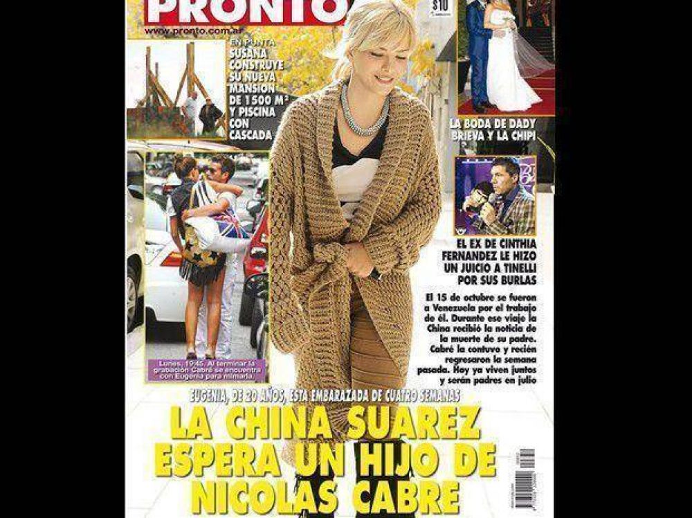 Confirman el embarazo de la China Su�rez