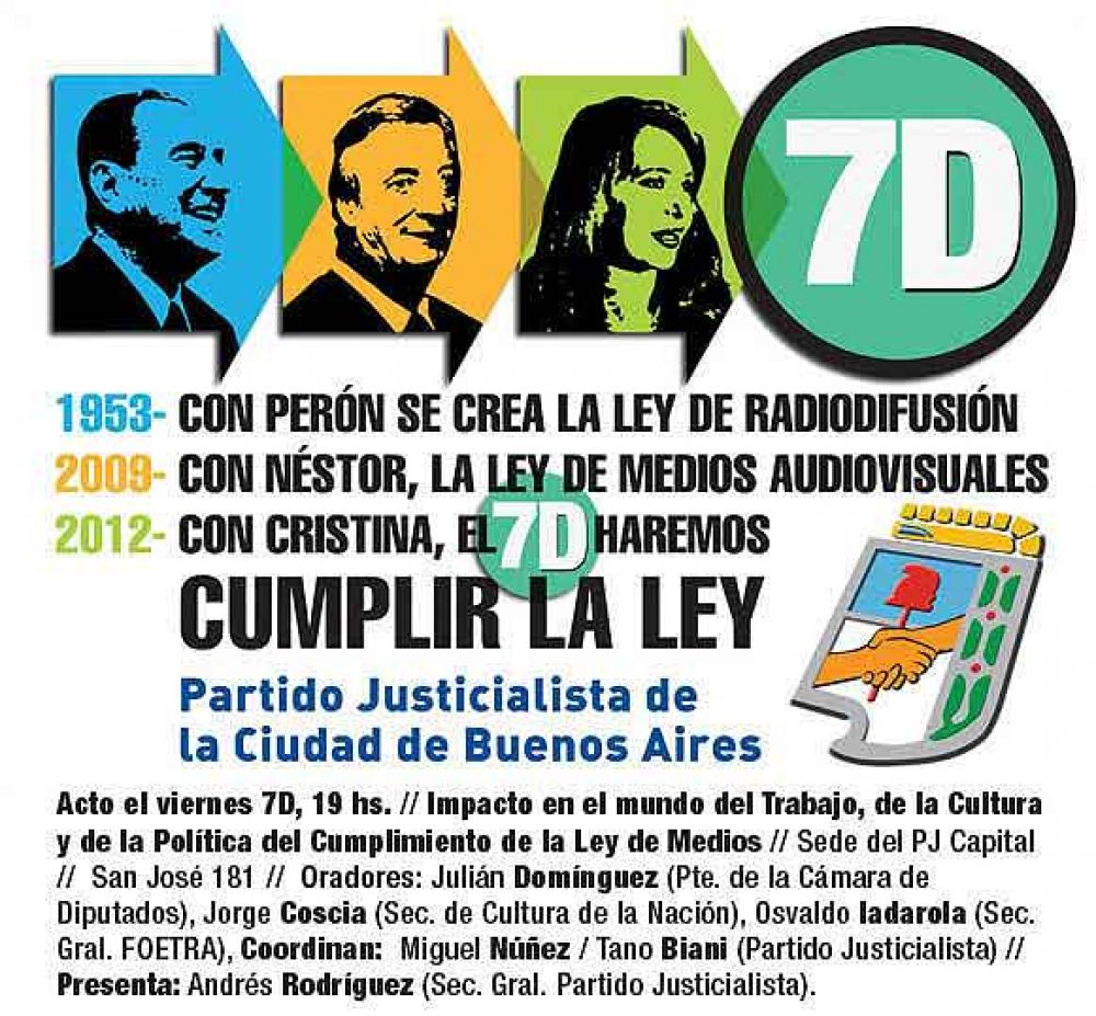 Peronismo de la Ciudad en Movimiento: campaa de afiches que reflejan la poltica de la Ley de Medios