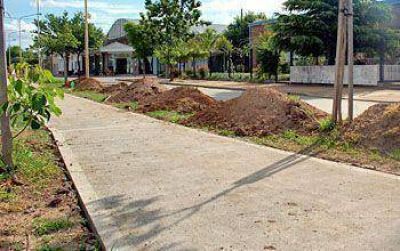 Toma forma la nueva fisonom�a de un sector del boulevard V�lez S�rsfield