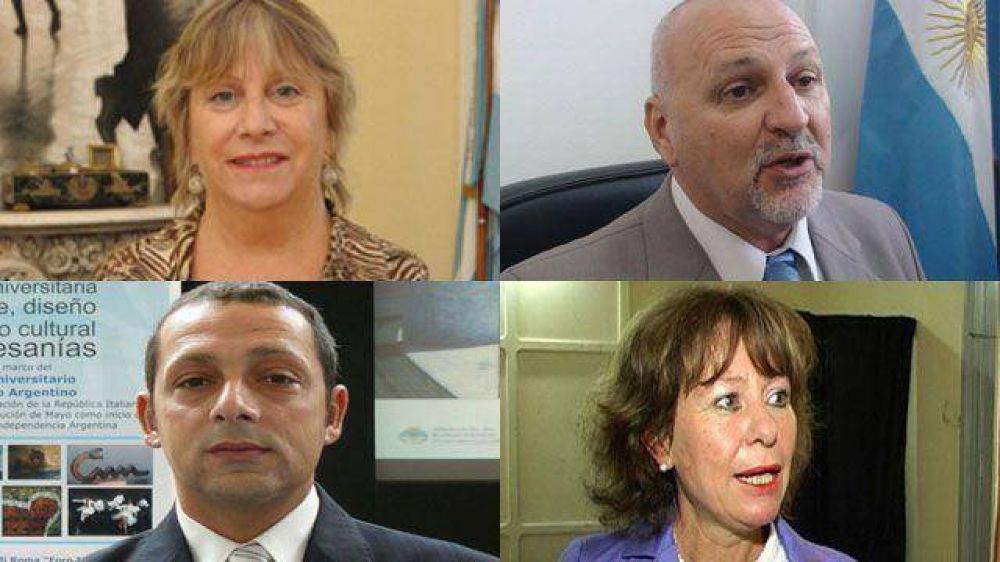 Los decanos de la Uader: Badano, Schneeberger, Satler y Battauz	
