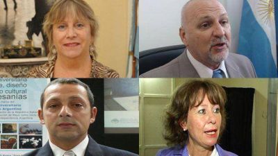 Los decanos de la Uader: Badano, Schneeberger, Satler y Battauz	