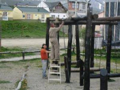 Se realizaron trabajos en la Plaza Belgrano